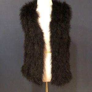 Club Monaco black feather vest.  Size S